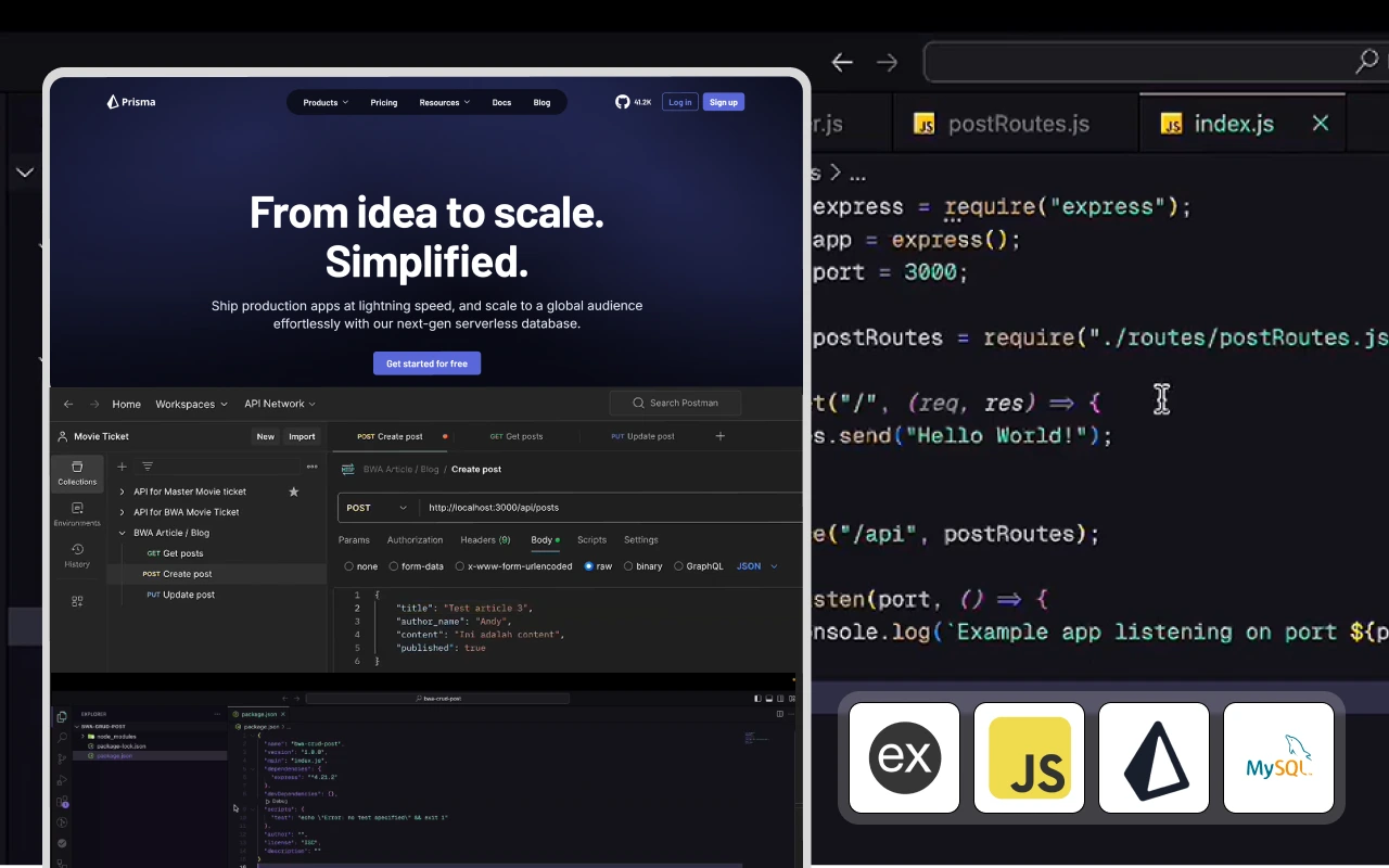 Kelas Express JS: membuat CRUD API Blog Post di BuildWithAngga